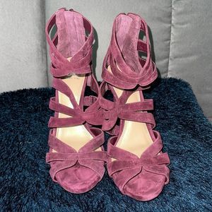 Gianni Bini sugarplum suede heels, size 7.5